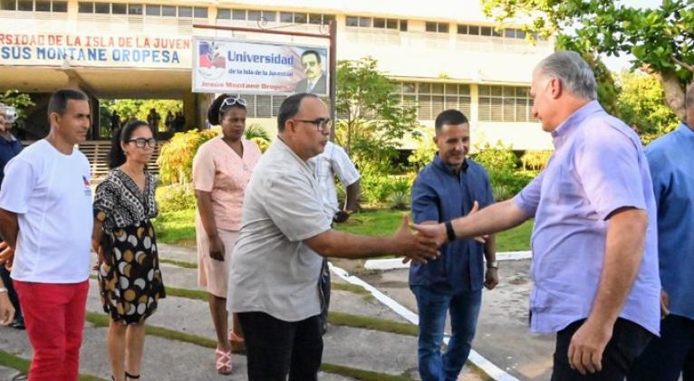 Visita Díaz-Canel Isla de la Juventud 