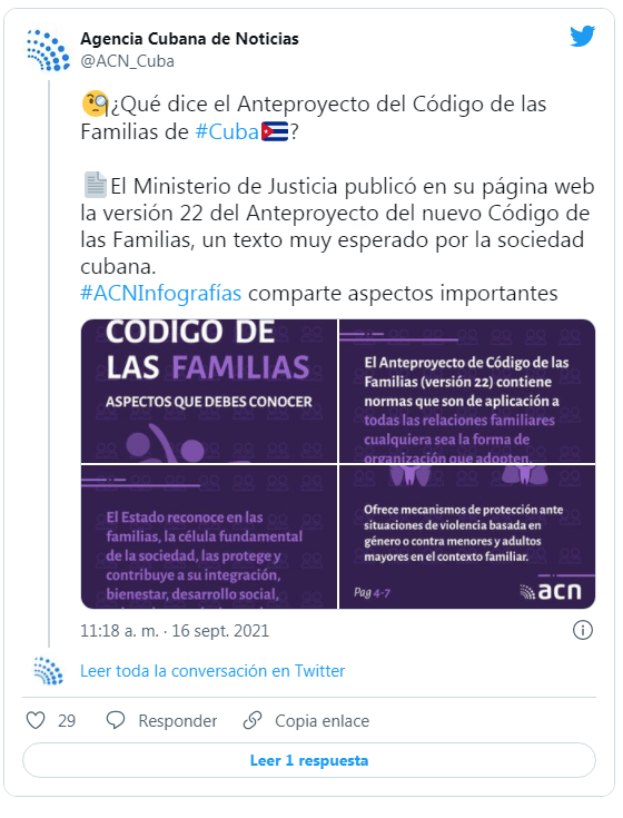 Código de las familias